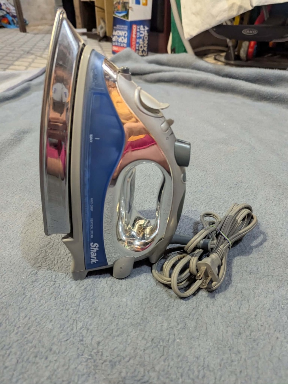 Shark Blue & Silver Steam Iron